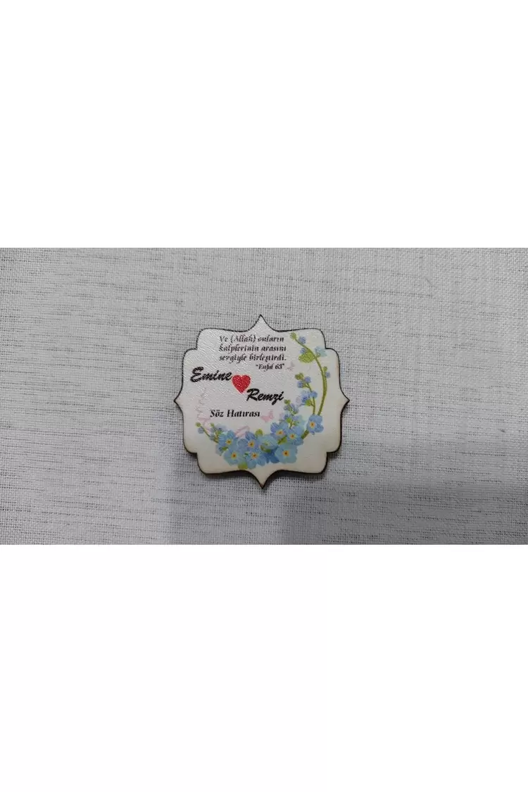 6 Cm Damla Köşe Magnet Söz Nişan Nikah Düğün 25 Adet