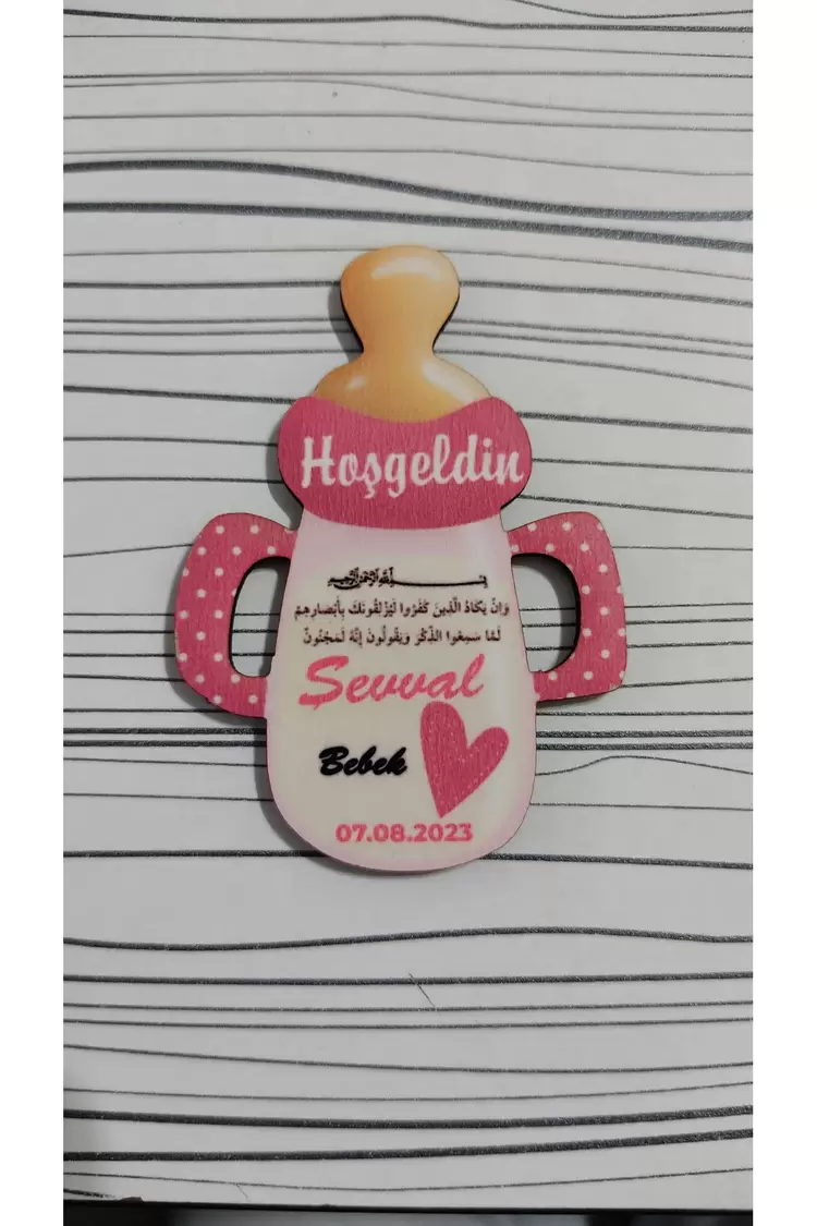 8 CM Biberon Hoşgeldin Magnet 25 Adet
