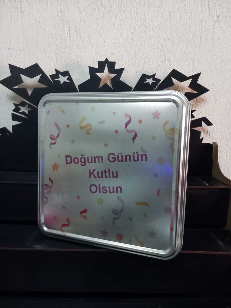 DOĞUM GÜNÜ YAZISI KARE HEDİYE KUTUSU