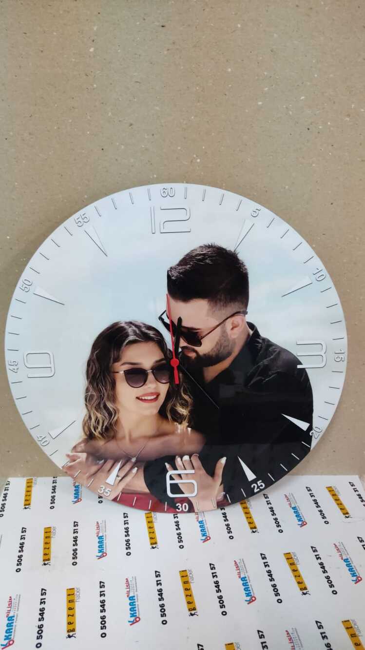 KİŞİYE ÖZEL FOTOĞRAFLI DUVAR SAATİ ADET 1