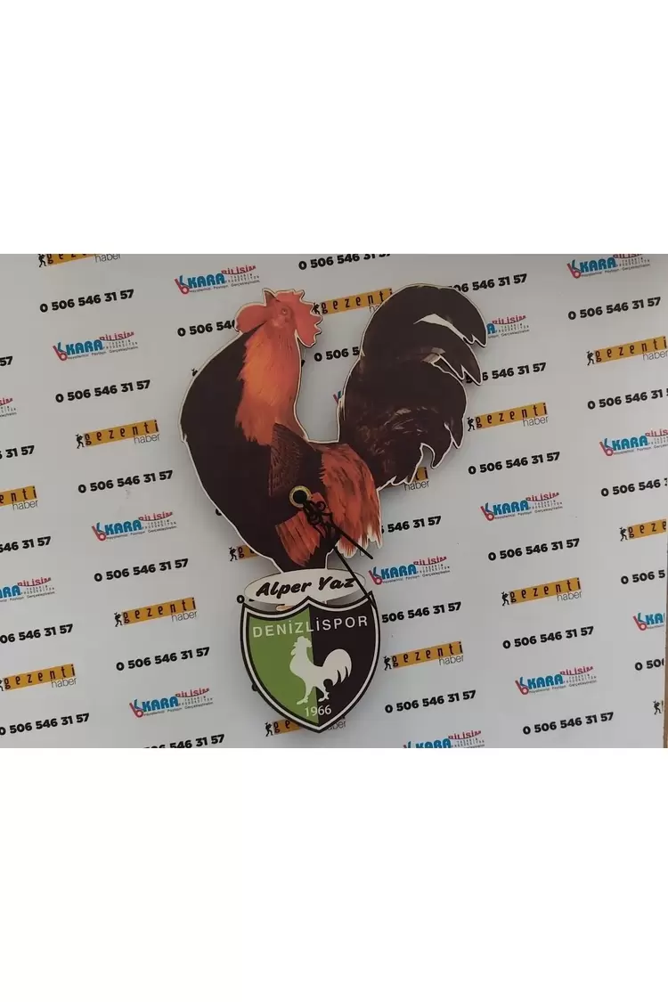 Denizlispor Horozlu Saat 20x29cm