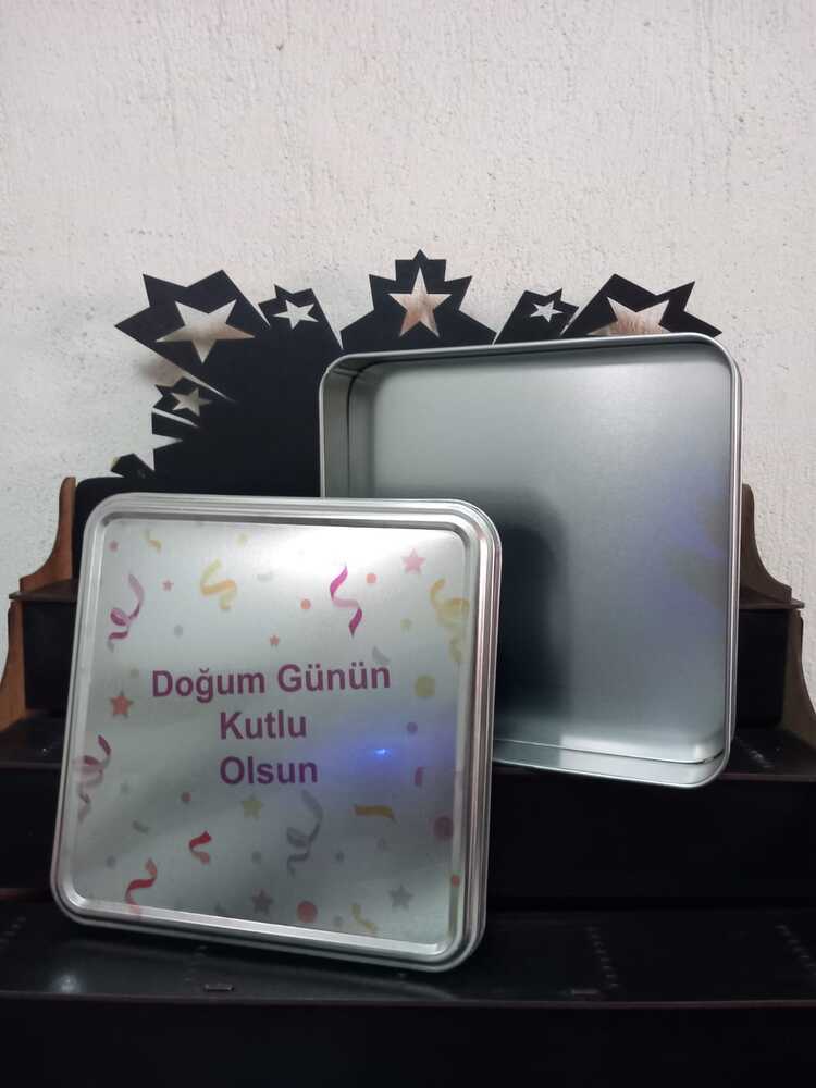 DOĞUM GÜNÜ YAZISI KARE HEDİYE KUTUSU