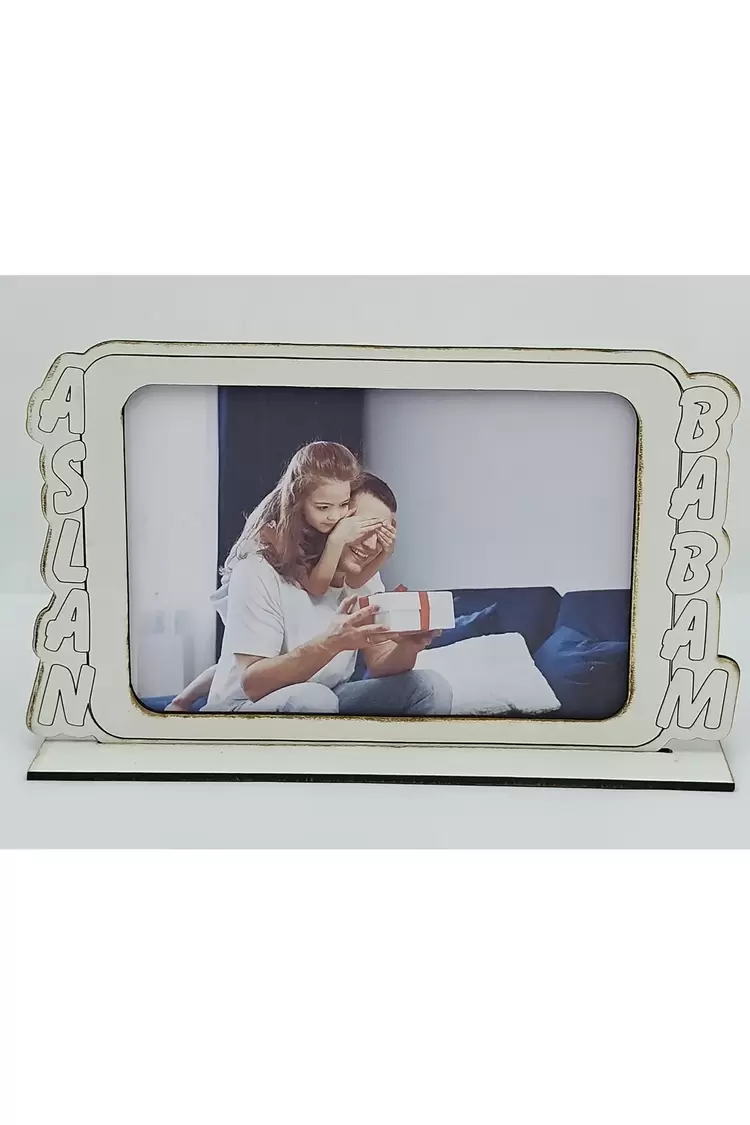 CANIM BABAM ORTADA FOTOĞRAF ÇERÇEVESİ YATAY MDF KESİM 21X13CM(FOTO 15X10) BABALAR GÜNÜ