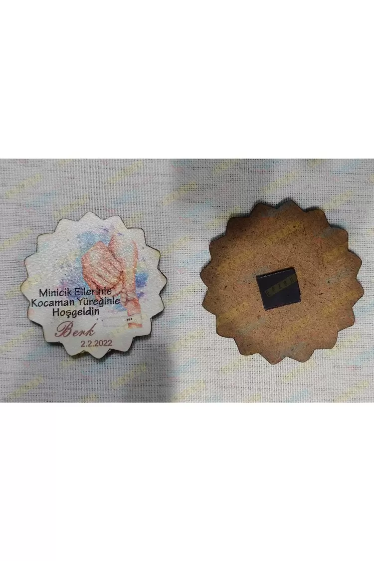 6 cm Hoşgeldin Bebek Magnet Söz Nişan Nikah Düğün 25 Adet