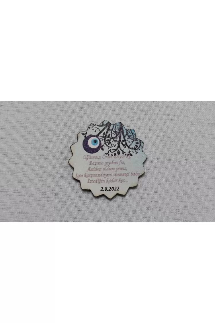 6 Cm Sünnet Düğünü Magnet 2 Söz Nişan Nikah Düğün 25 Adet