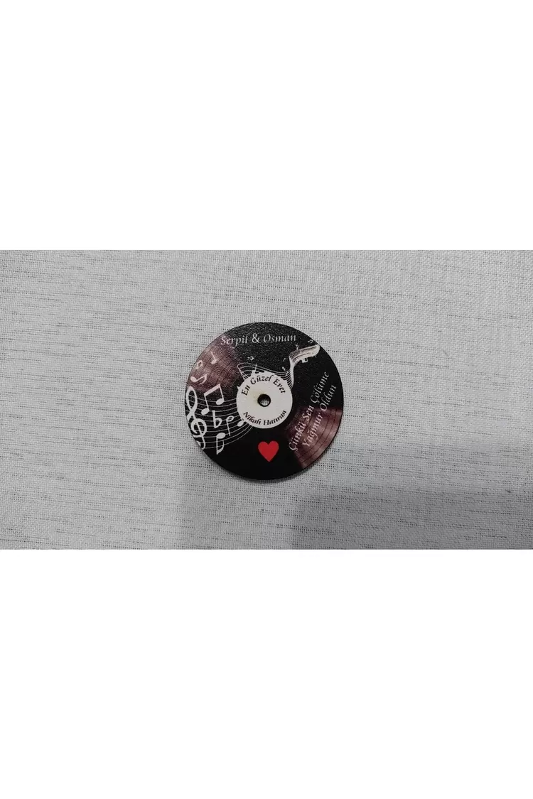 6 Cm Plak Desenli Magnet Söz Nişan Nikah Düğün 25 Adet