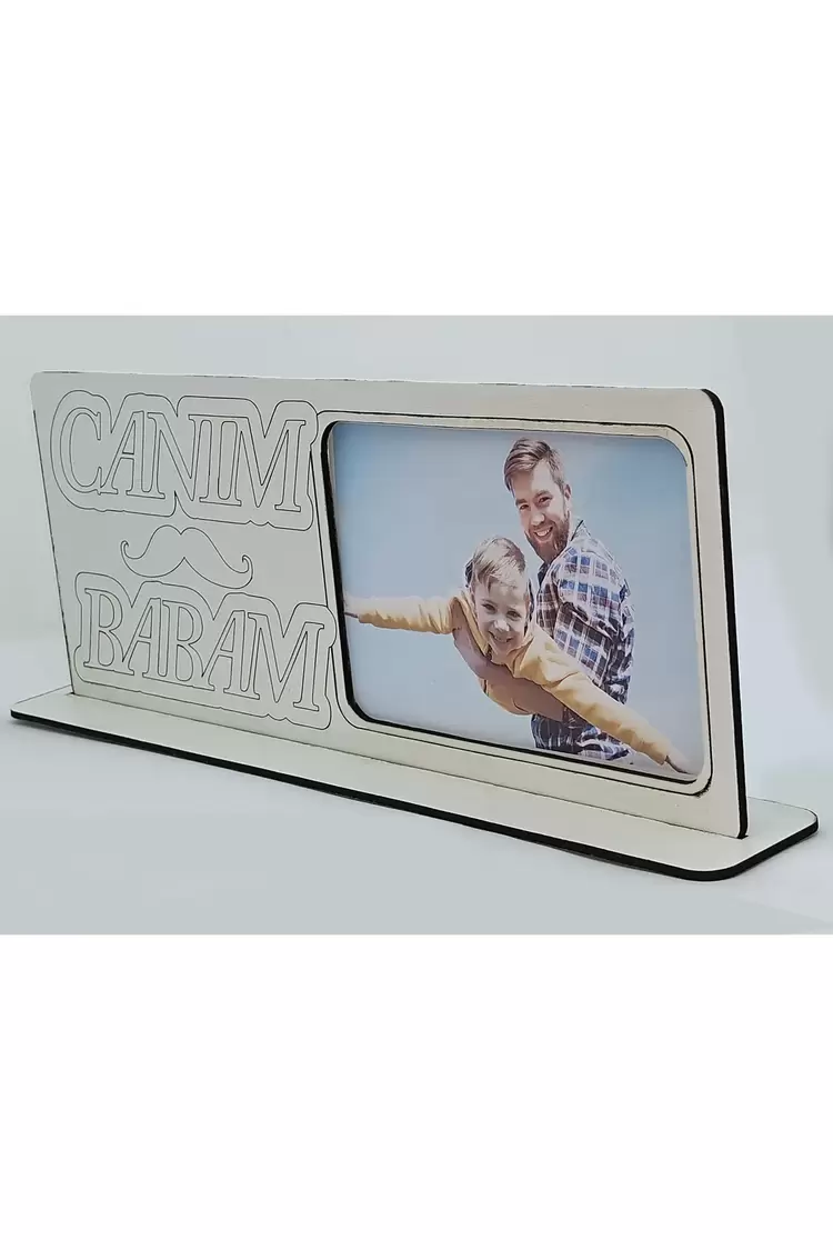 CANIM BABAM FOTOĞRAF ÇERÇEVESİ MDF KESİM 30X12CM(FOTO 14X9) BABALAR GÜNÜ