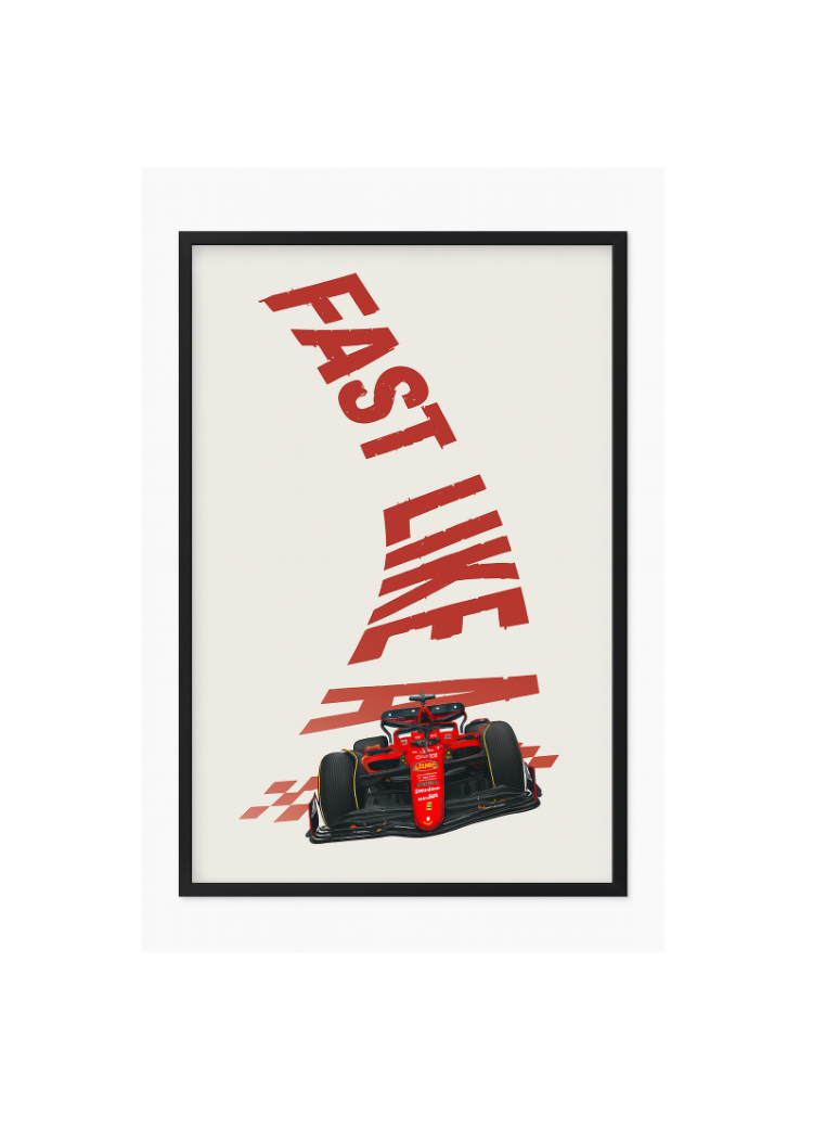 Hız ve Tasarım Bir Arada – F1 Minimal Poster