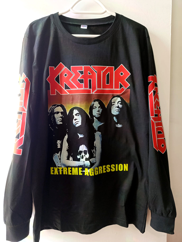Kreator - Extreme Aggression - UZUN KOLLU Tshirt #kreator #thrash  #metal #tshirt
