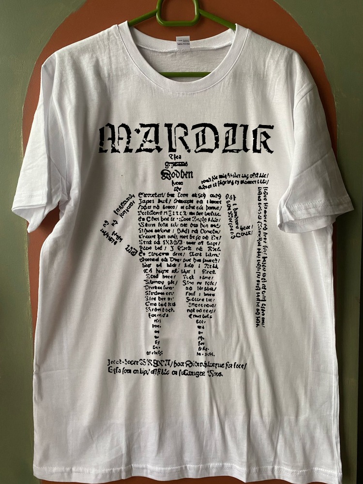 Marduk - Then Grymma Dodhen - Beyaz Tshirt (Arka baskı opsiyonel) (Black Metal)