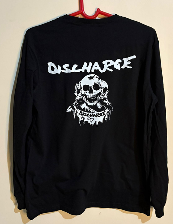 Discharge - Hear Nothing See Nothing - Uzun Kollu Tshirt (Ön + Kol baskı) (Arka baskı opsiyonel)