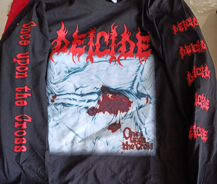 Deicide - Once upon the Cross - UZUN KOLLU #Tshirt #metal #DeathMetal #Deicide
