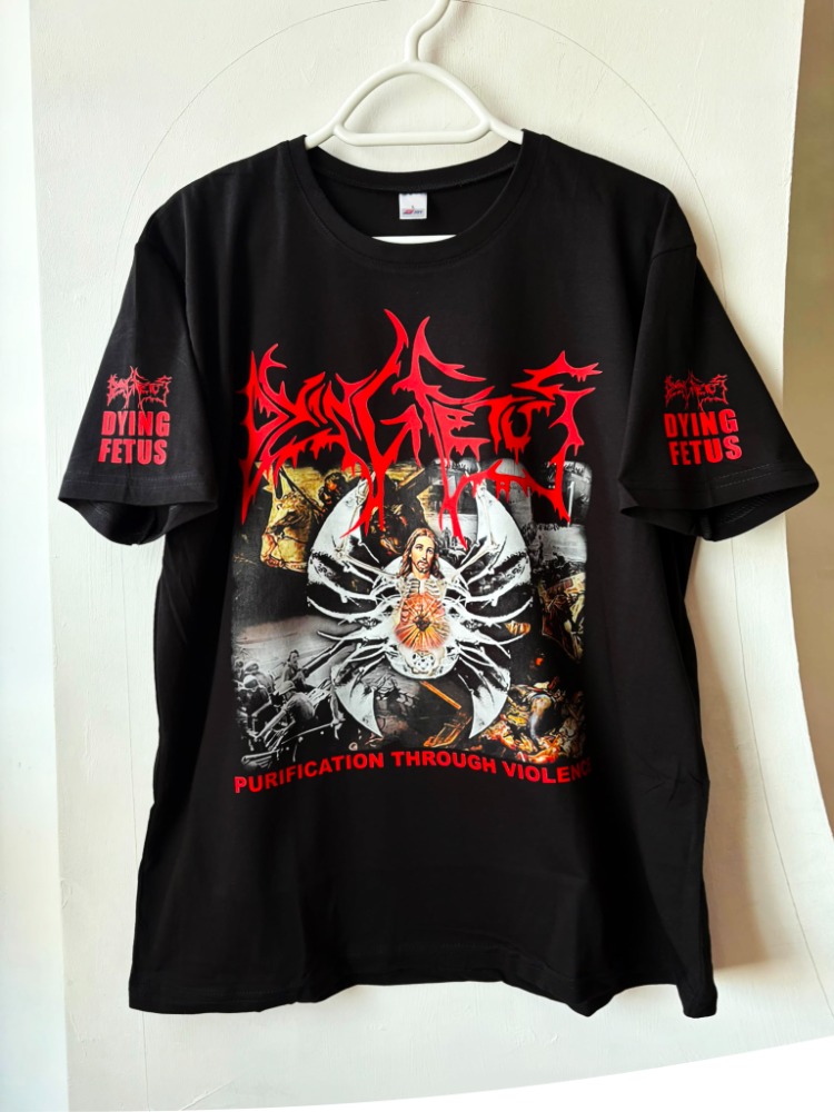 Dying Fetus - Purification Through Violence - Tshirt (Arka, kol baskı ops.) (Brutal Death, Grind)