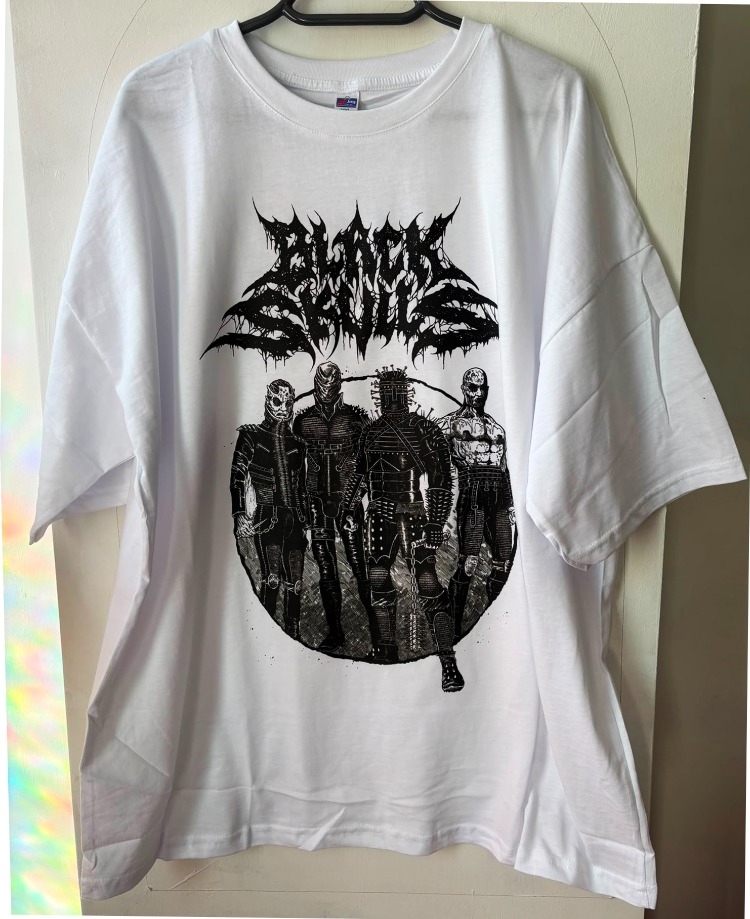 Black Skulls - Beyaz Tshirt