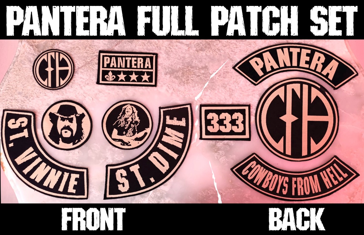 Pantera - Full Patch Set - (Dimebag Darrell, Vinnie) (10 parça) (Groove Metal)
