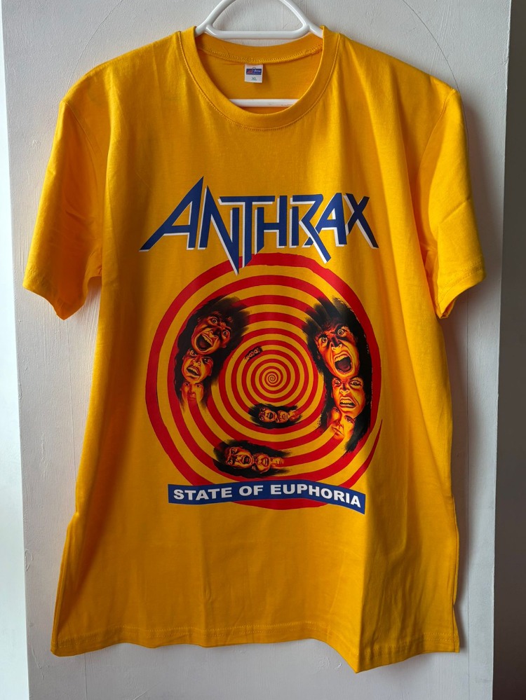 Anthrax - State of Euphoria - Sarı Tshirt (Thrash Metal)