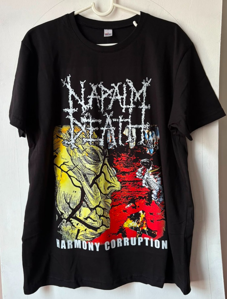 Napalm Death - Harmony Corruption - Tshirt (Arka baskı opsiyonel) (Death Metal, Grindcore)