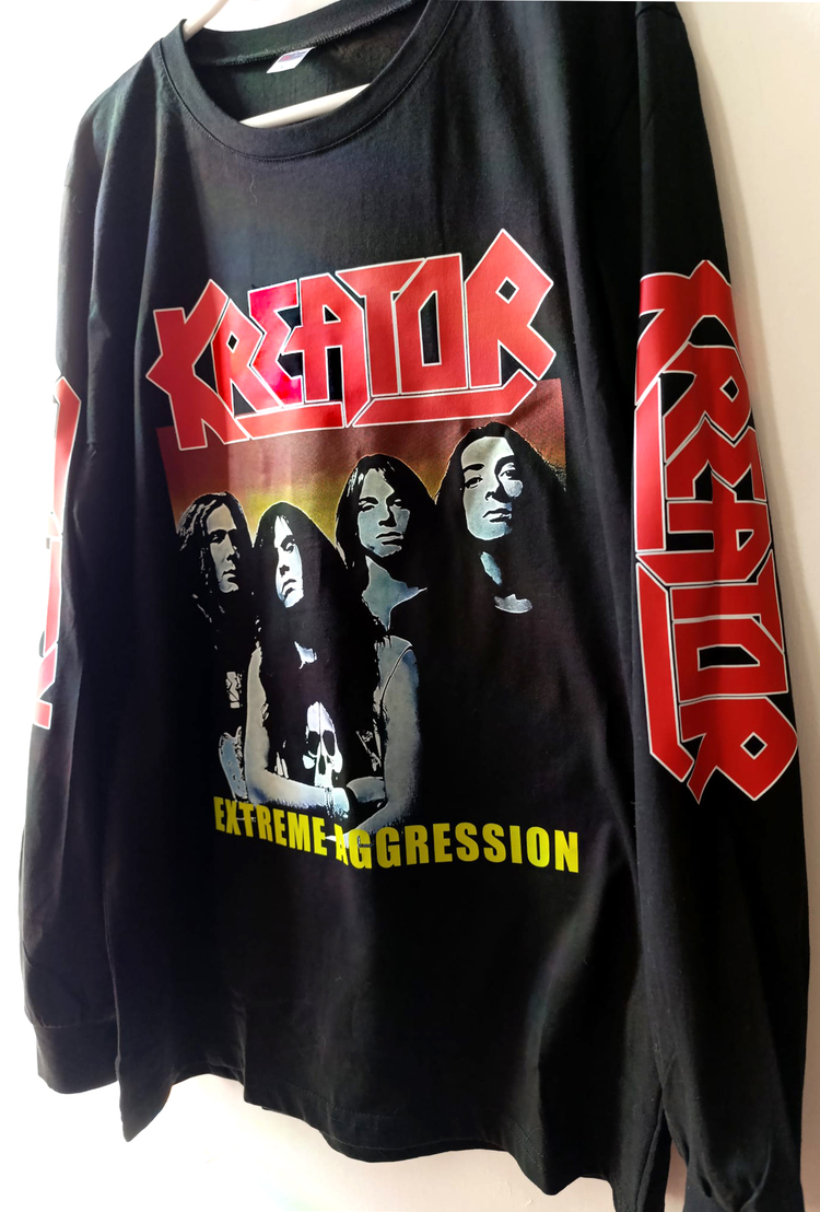 Kreator - Extreme Aggression - UZUN KOLLU Tshirt #kreator #thrash  #metal #tshirt