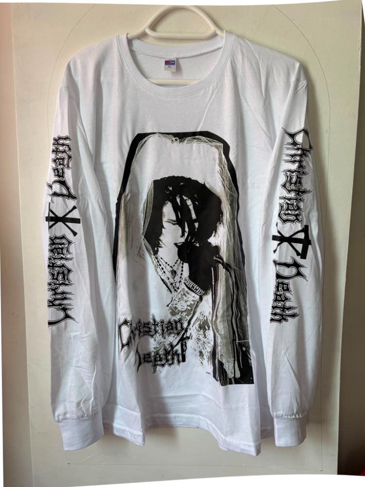 Christian Death - Uzun Kollu Beyaz tshirt (Gothic, Deathrock)