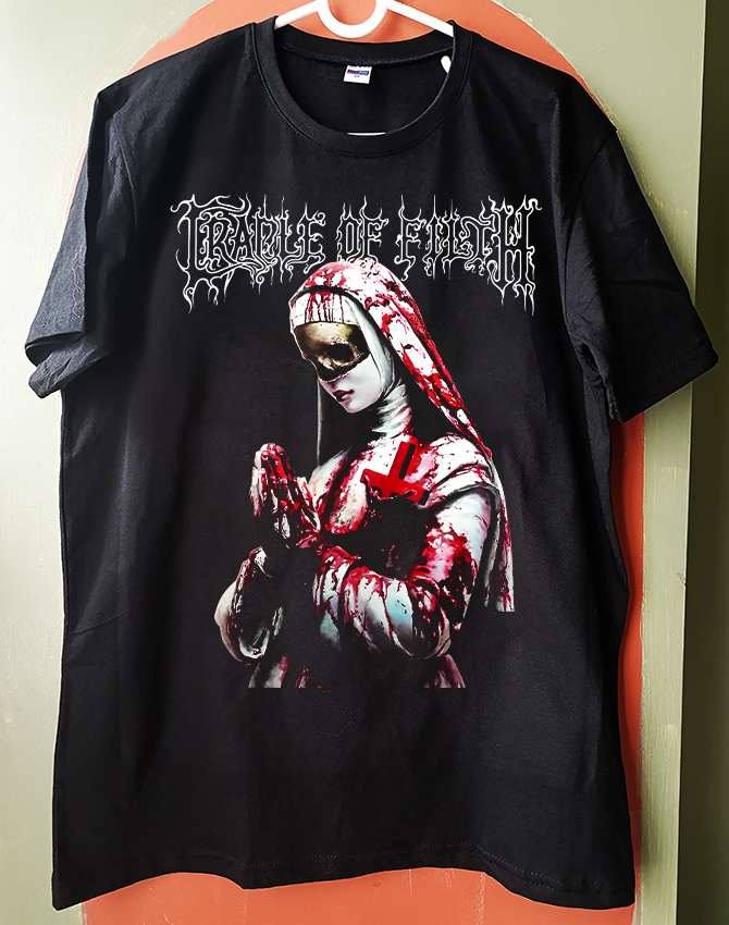 Cradle of Filth - Killer Nun - Tshirt (Arka baskı opsiyonel) (Meldodic Black Metal)