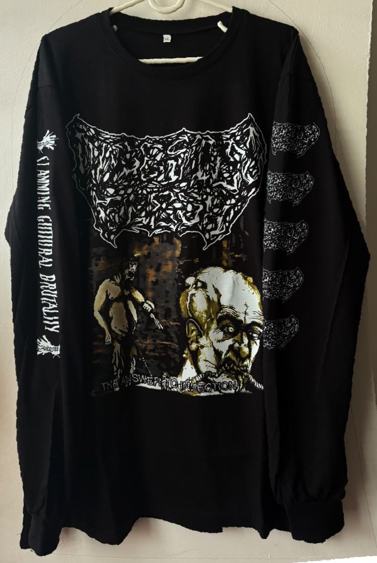 Digested Flesh - The Answer to Infection - Uzun Kollu Tshirt (Arka baskı ops.) (Slam, Brutal Death)