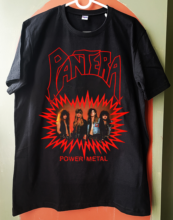 Pantera - Power Metal - Tshirt (Arka baskı opsiyonel) (Groove Metal)