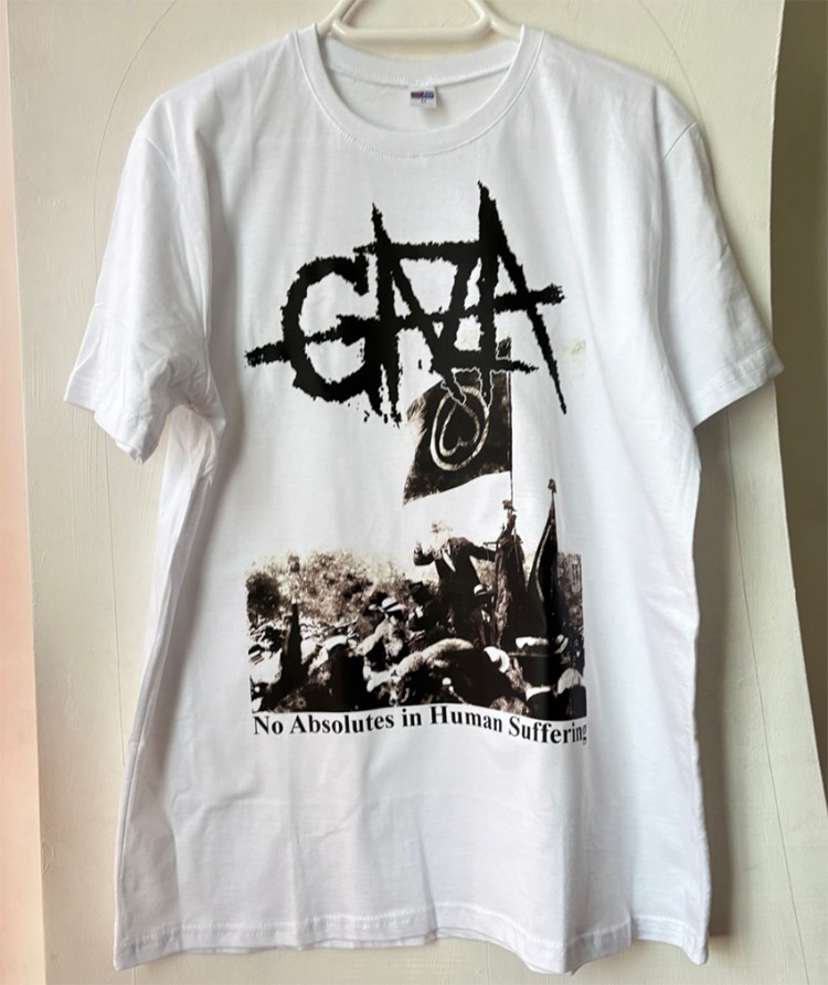 Gaza- No Absolutes in Human Suffering - Beyaz Tshirt (Grind, Sludge, hardcore)