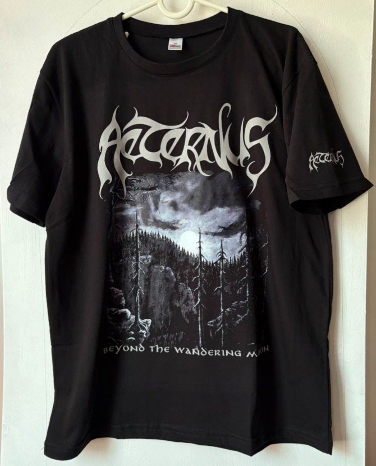 Aeternus - Beyond the Wandering Moon - Tshirt (Arka, Kol baskı opsiyonel) (Black, Death Metal)