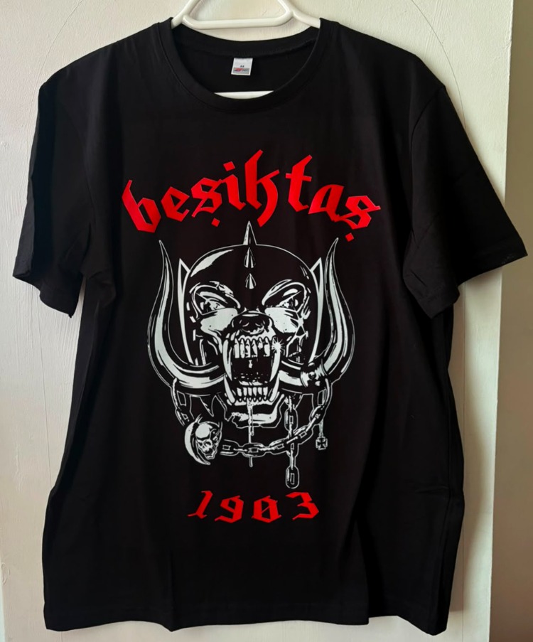 Beşiktaş / Motörhead - Tshirt (BJK, Futbol, Fanatik, Holigan, Heavy Metal)