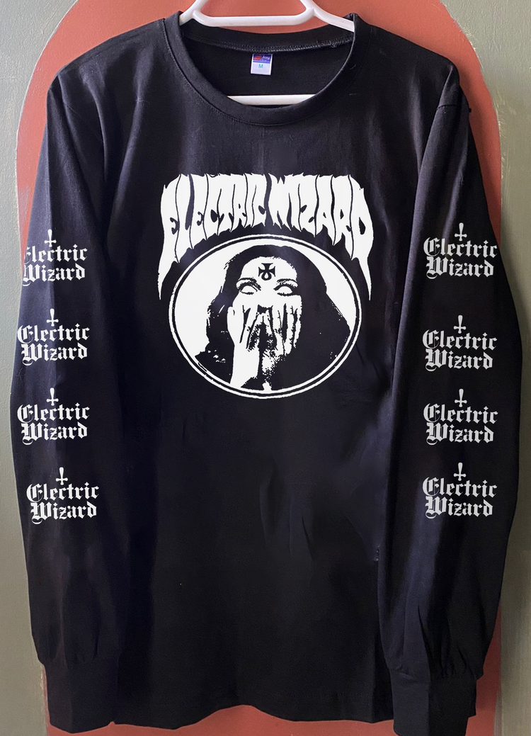 Electric Wizard - Logo- Uzun kollu t-shirt / Ön ve kol baskılı  (doom metal, black sabbath)