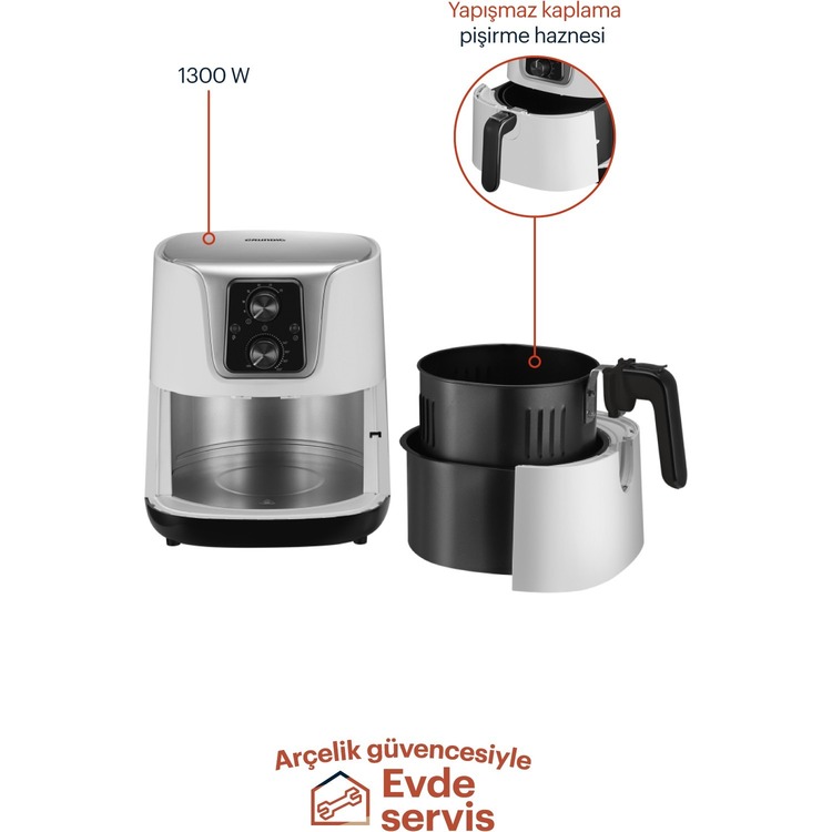 Grundig Airfryer FR 4032 A Az Yağlı Pişirici