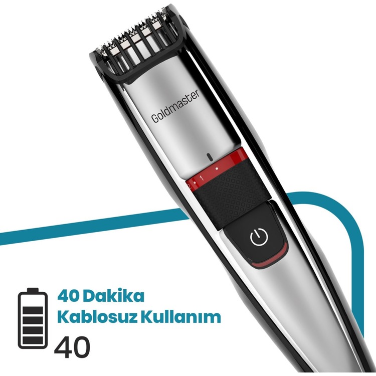Goldmaster GM-8158 Şarjlı Ayarlanabilen Kademeli Saç ve Sakal Kesme Makinesi