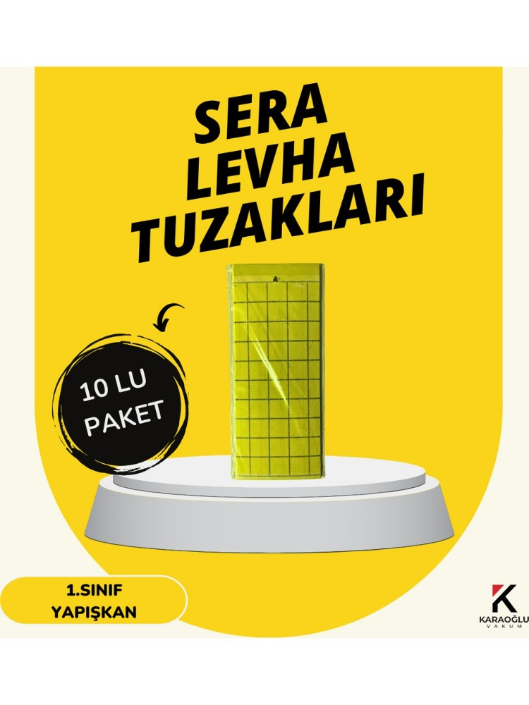 Biogreen Sarı Yapışkan Levha Tuzak,sera ve Bahçe Tuzağı 25 cm x 10 cm 50 Adet