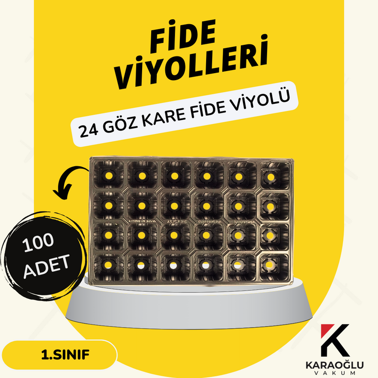 24 GÖZ KARE FİDE VİYOLÜ (24GF100A) 100 ADET