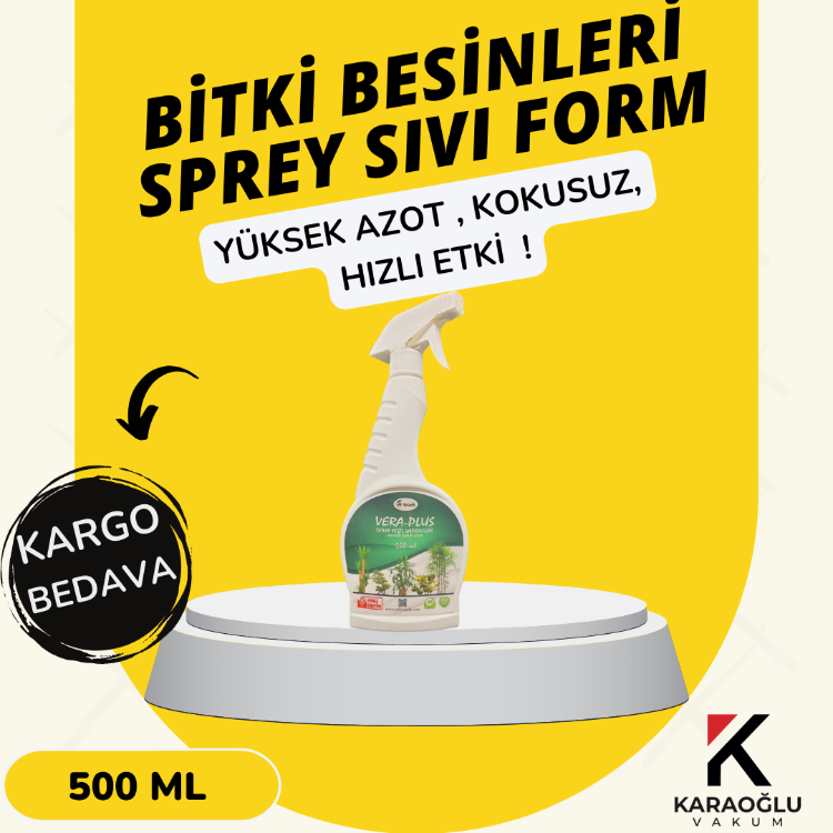 Vera-Plus Daha Yeşil Yapraklar İçin Özel Sprey Sıvı Bitki Besini 500 ML 