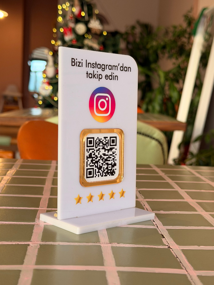 Whatsapp Özel Sipariş 5 adet Instagram Takip QR Stant ve 2 adet Ödeme Stantı