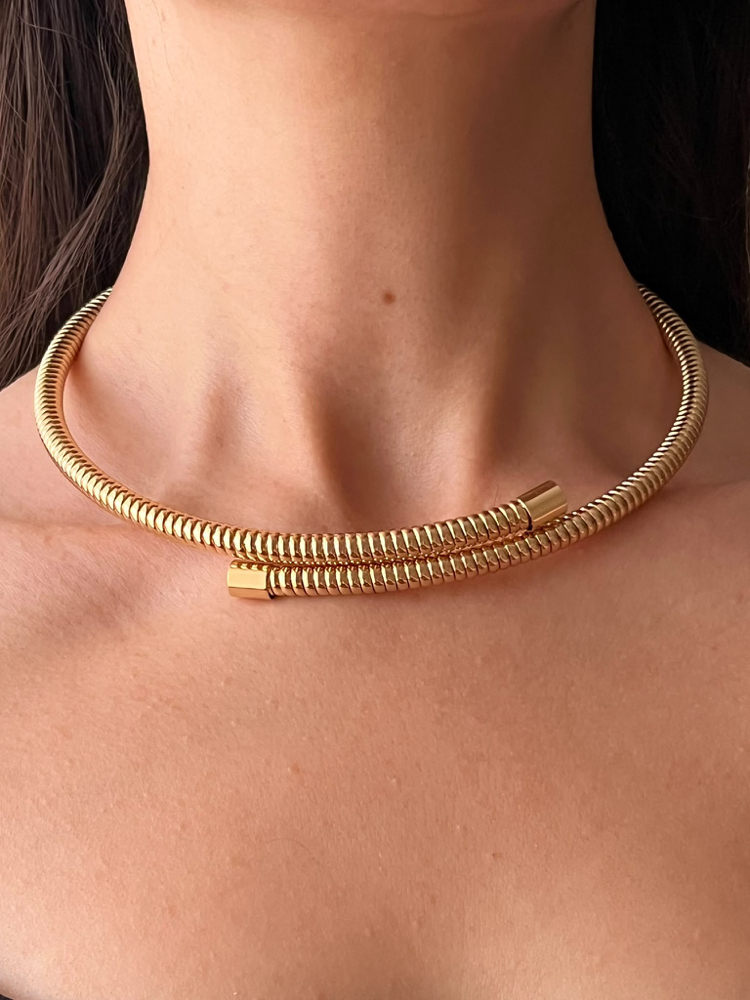 Gold Esnek Choker Kolye