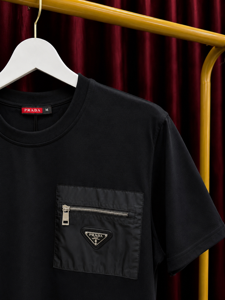 Prada Fermuar Cepli Premium Tshirt Siyah
