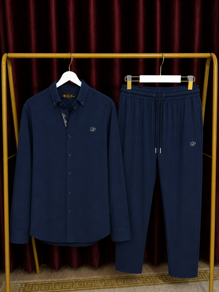Loro Piana Keten Gömlek & Keten Jogger Takım Laci