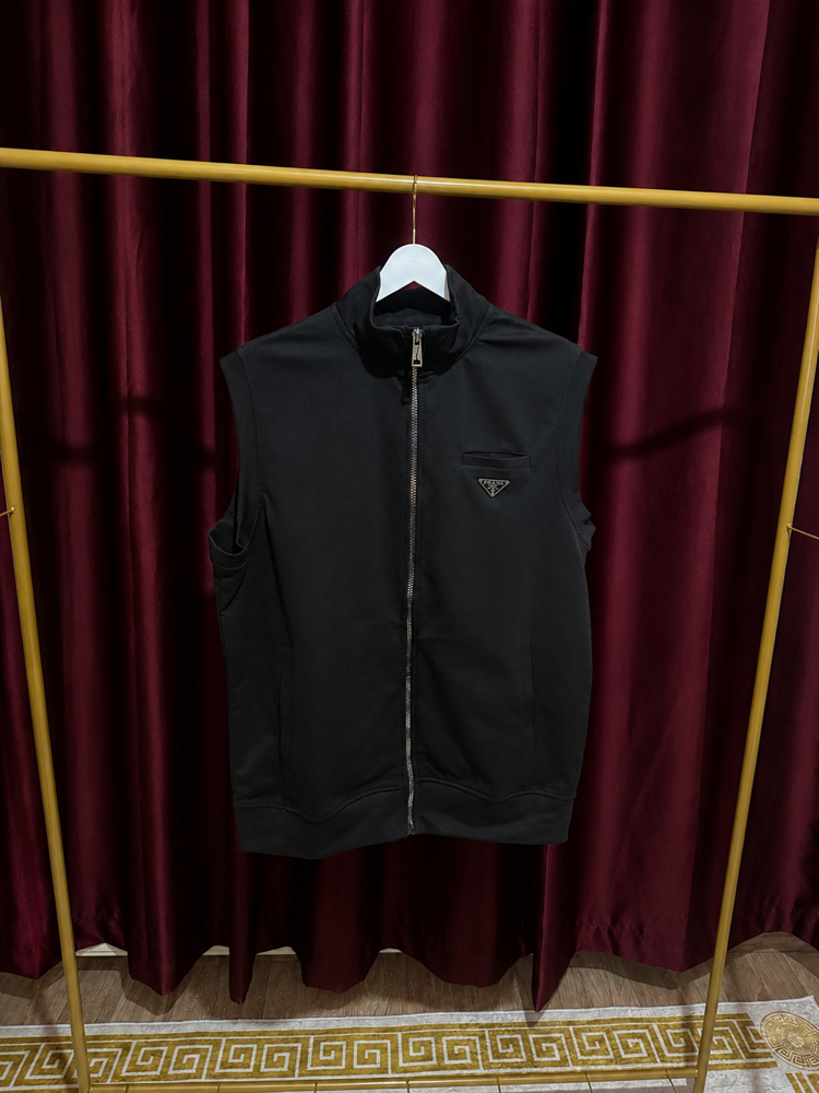 Prada Metal Logo Detaylı Premium Yelek