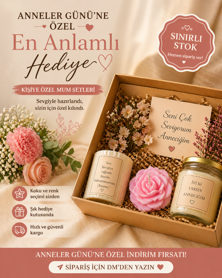 Karvia Anneler Gününe ÖZEL SINIRLI MUM SET