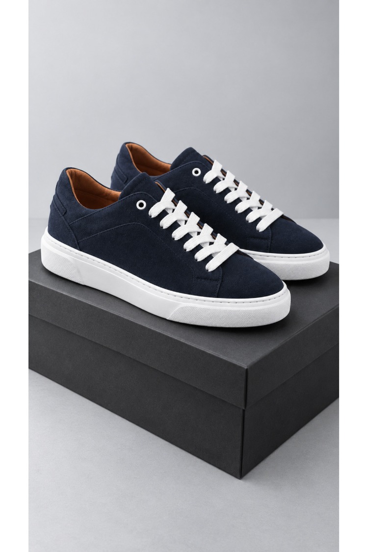 Lacivert Süet Görünümlü Sneaker