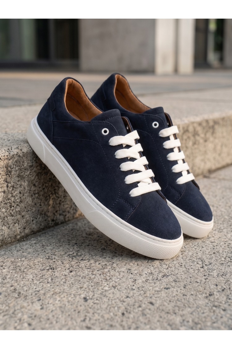 Lacivert Süet Görünümlü Sneaker