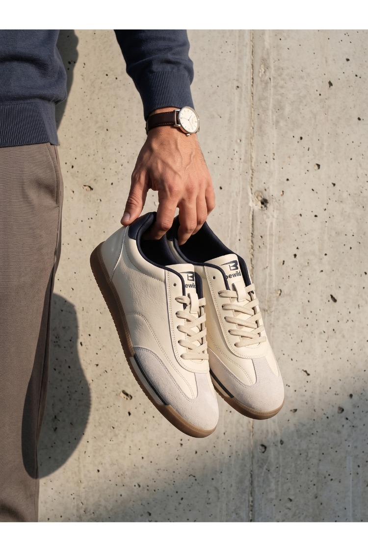 Retro Sneaker (Krem/Lacivert)