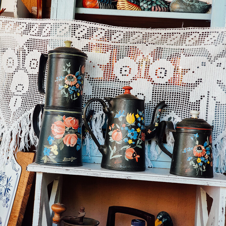 Dekoratif Pot Set El boyama