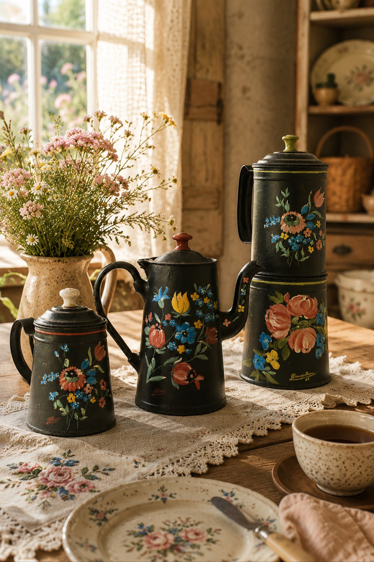 Vintage 3’lü Pot Set 
