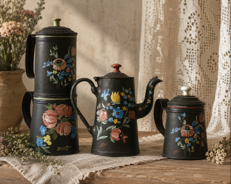 Vintage 3’lü Pot Set 