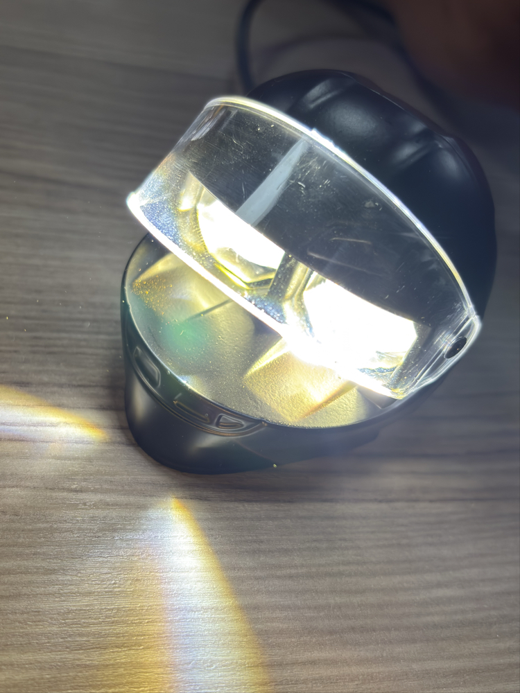 SİYAH KASK MOTORSİKLET LED LAMBA
