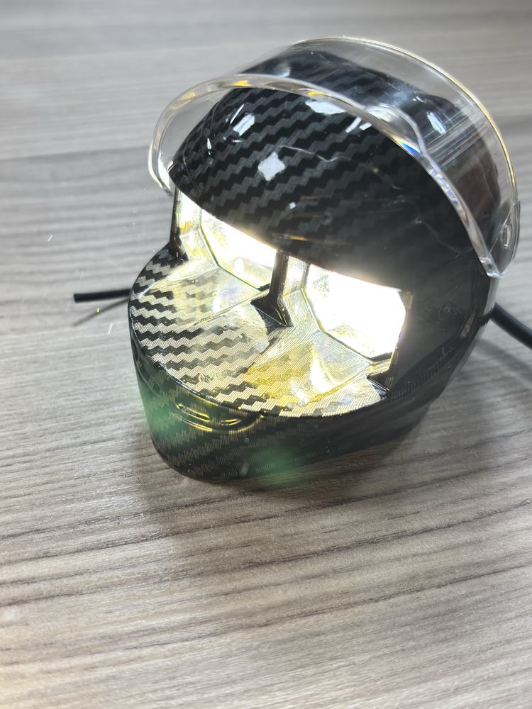 KARBON KASK MOTORSİKLET LED LAMBA