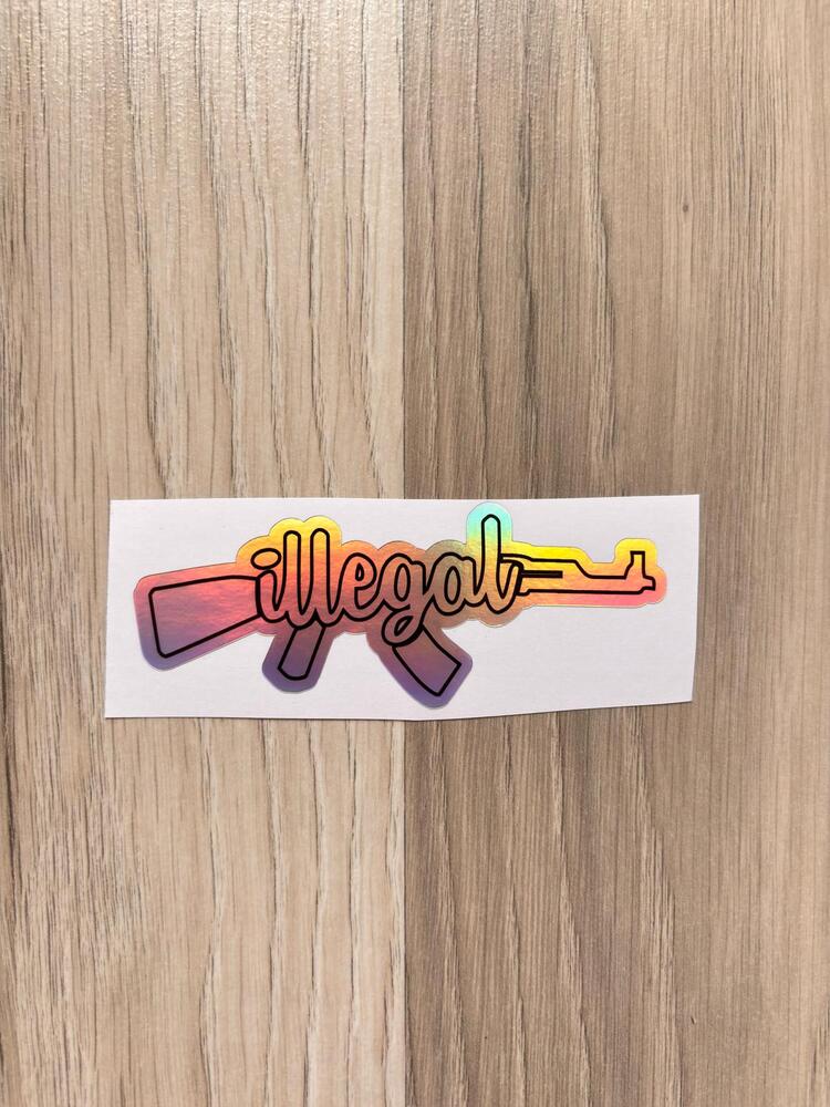 Hologramlı İllegal Sticker (10x3cm)